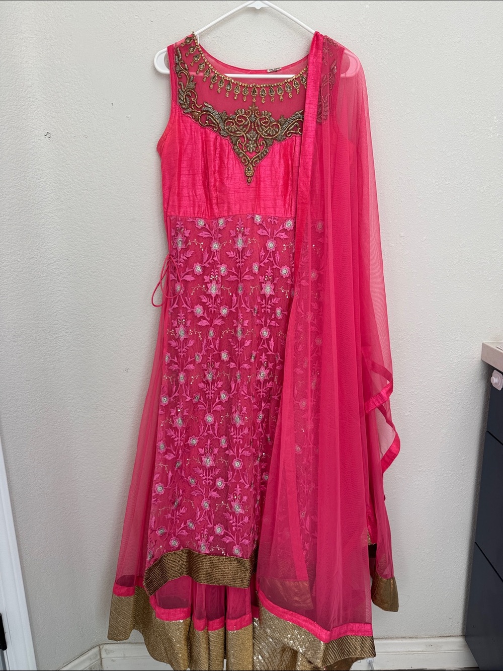 Stunning Pink Anarkali (maternity friendly)